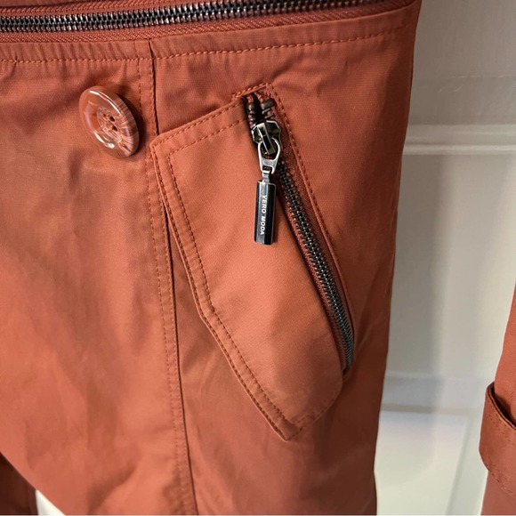 Vera Moda button down orange-brown trench coat. 160/80A - fits like Xsmall-Small - Picture 8 of 10